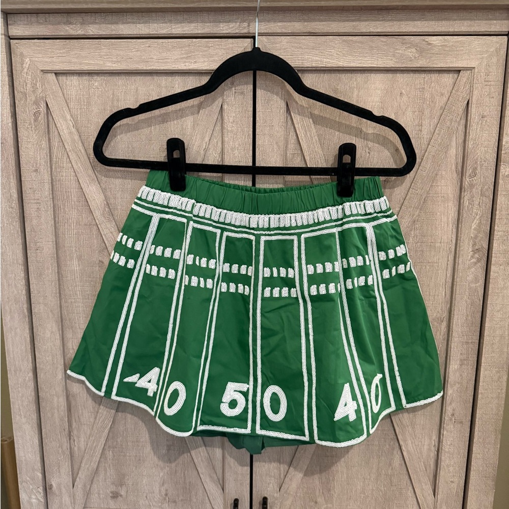 Queen Of Sparkles Green Football Skirt